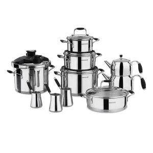 KORKMAZ A1739 Flora Hiper Set 17 Parça Siyah